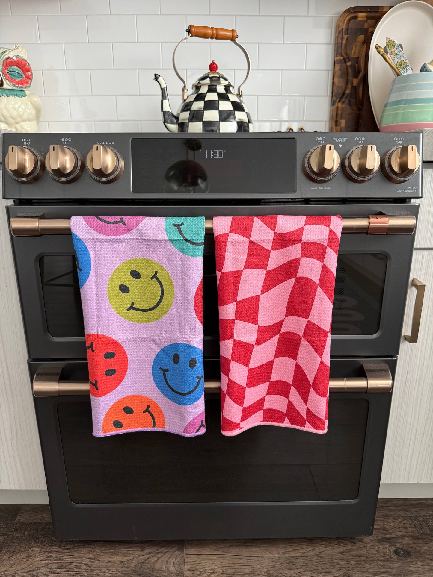 Happy Life Double-Sided Hand Towel