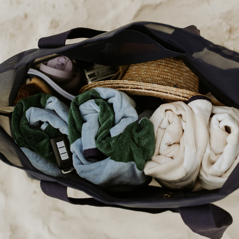 Mesh Beach Bag - Deep Sea