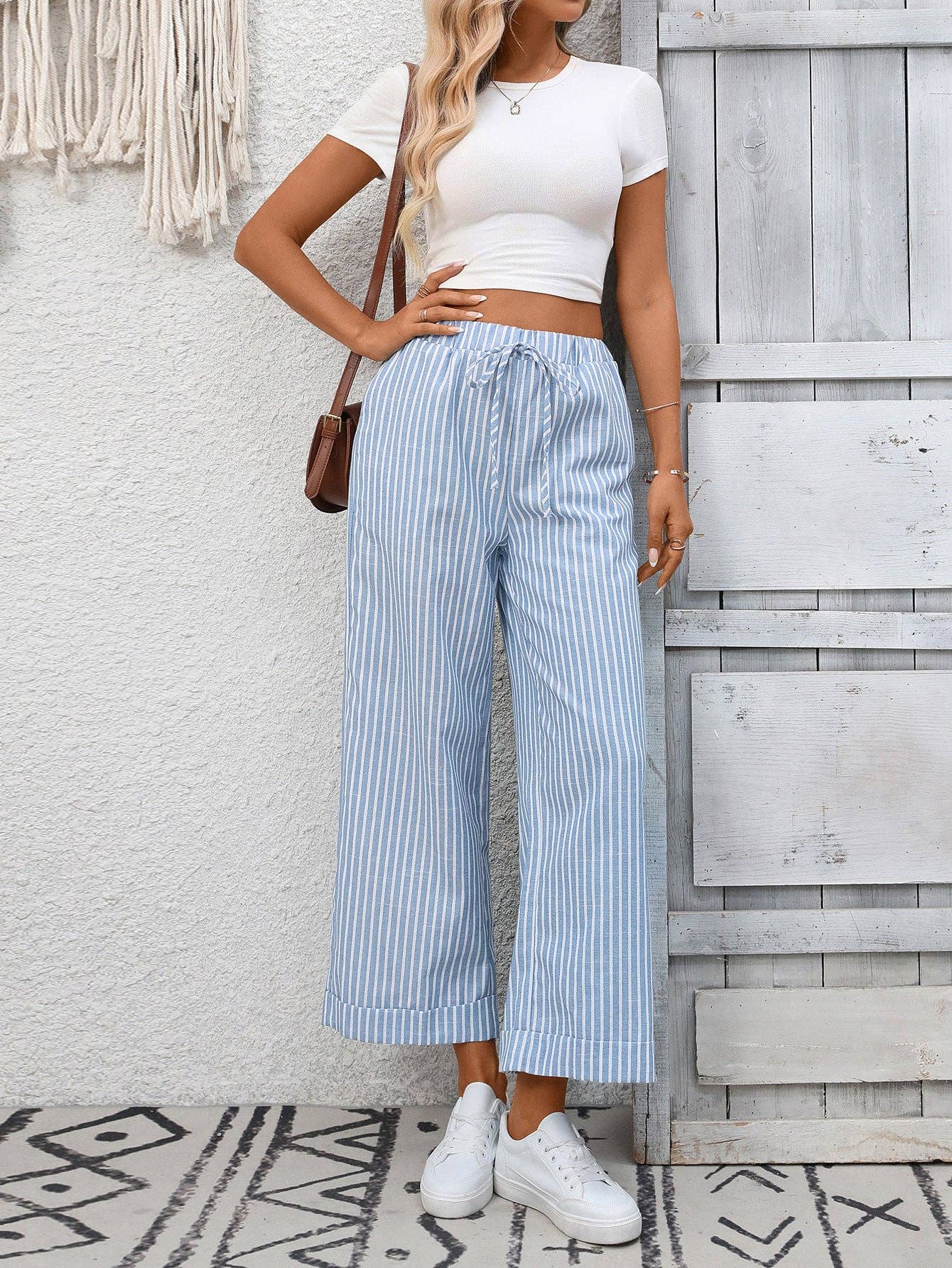 Striped High Waist Pant