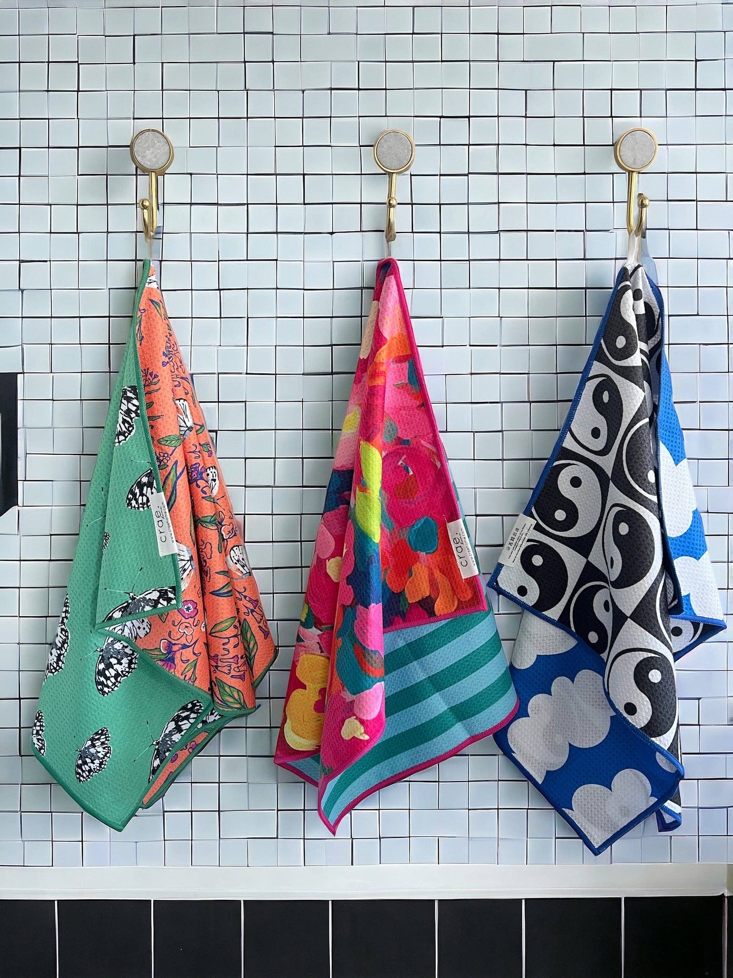 Reversible Floral Hand Towel