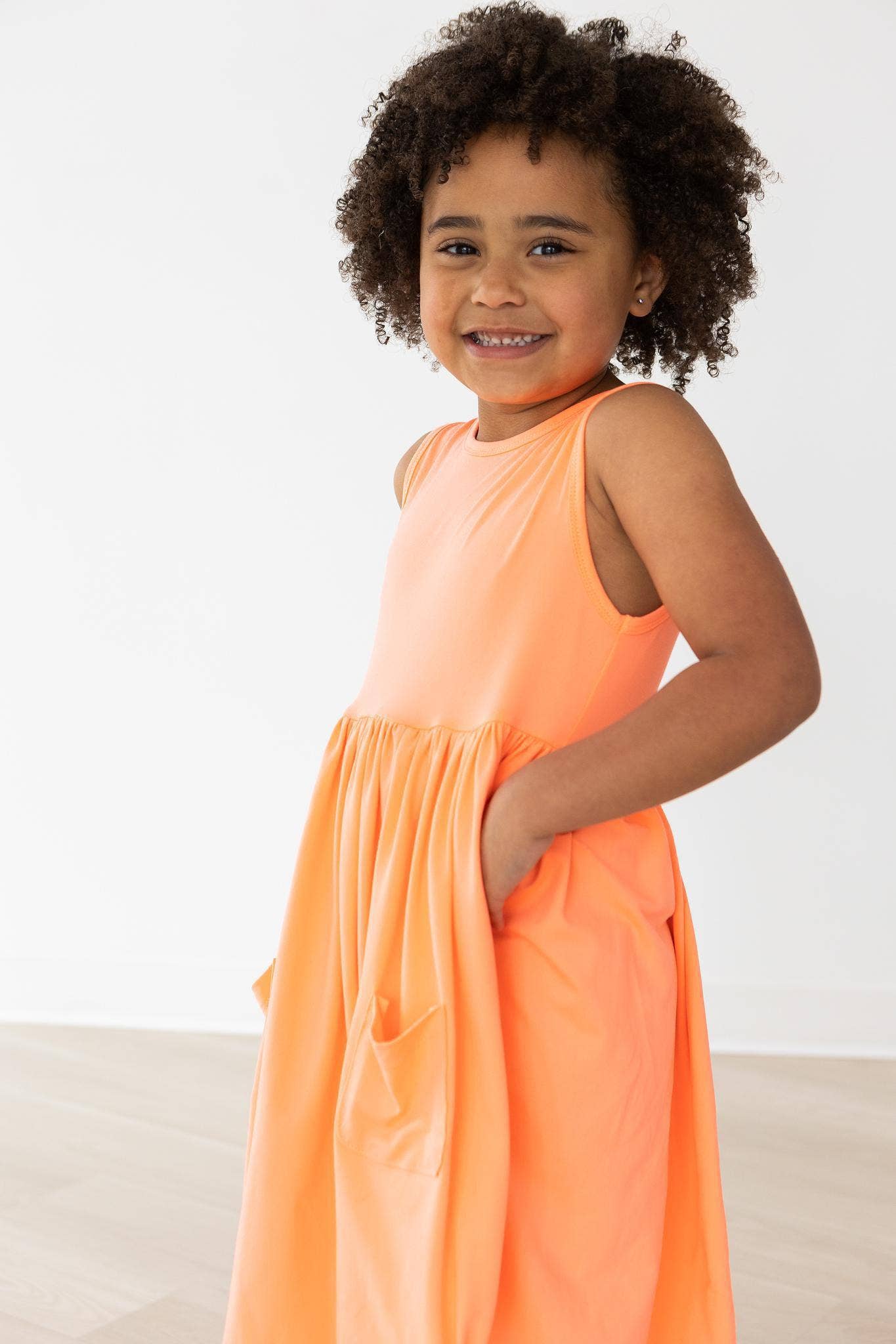 Neon Coral Tank Dress