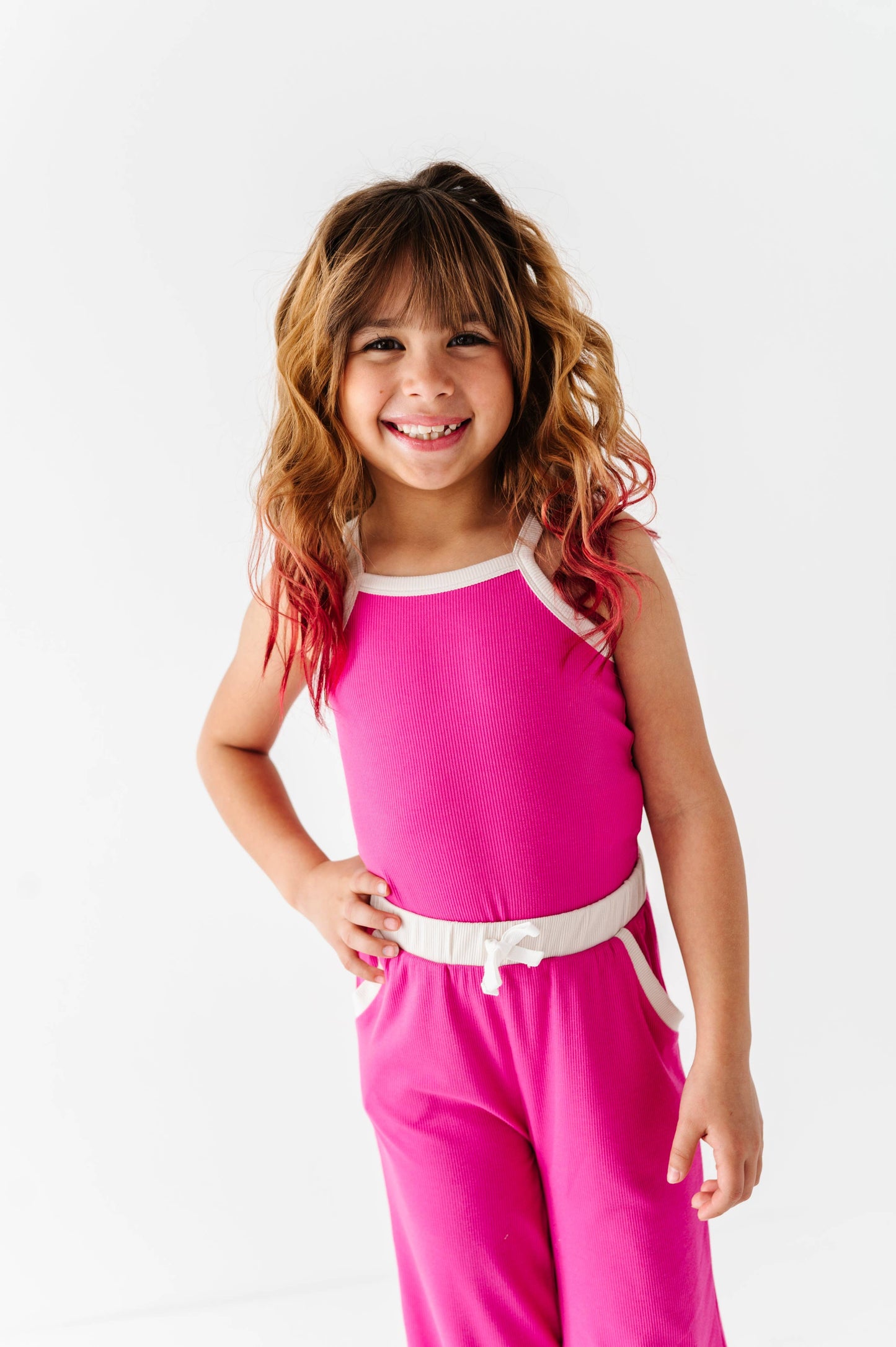 Ribbed Tank Set- Pink