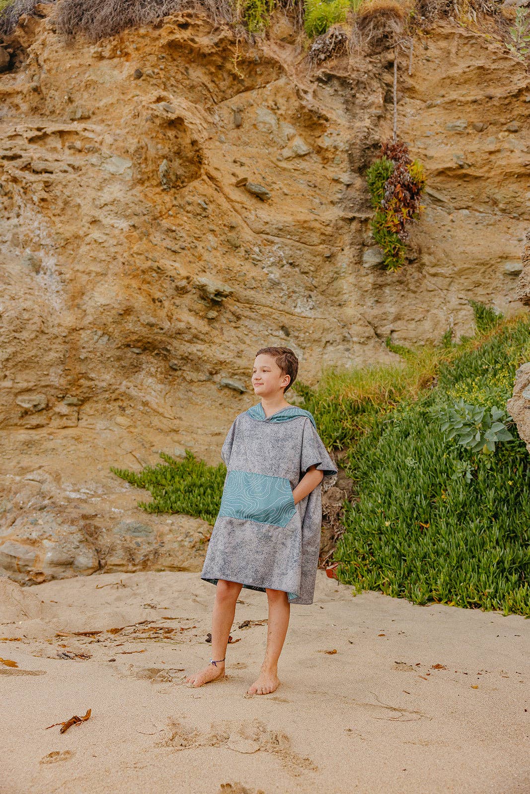 Kids reversible poncho