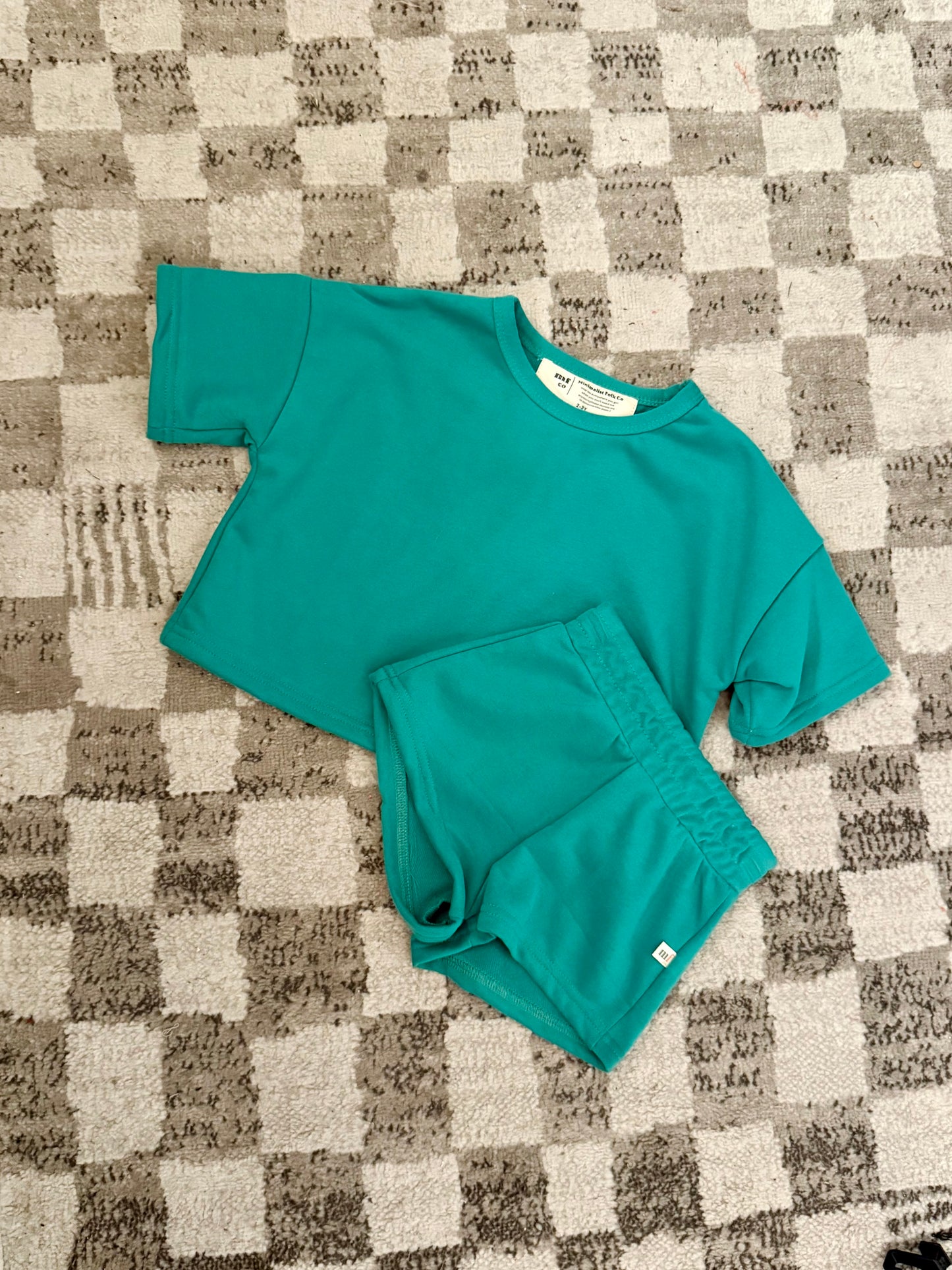 2 piece set- aqua