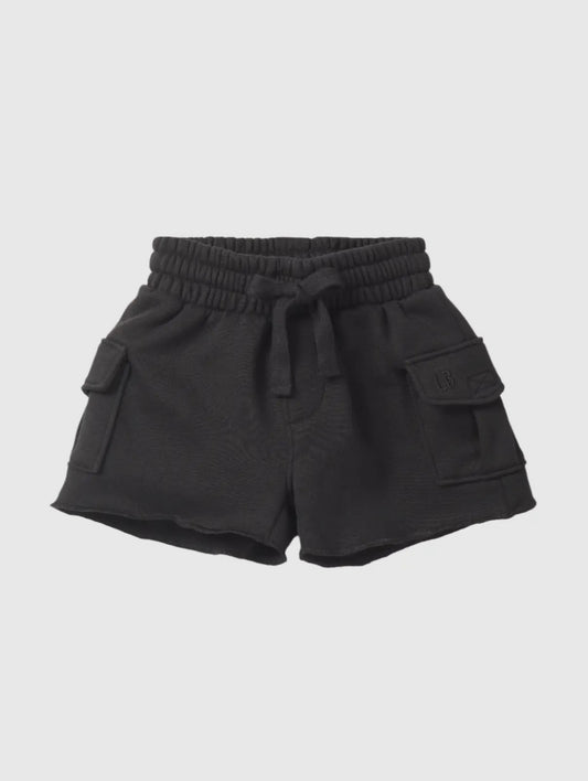 Black cargo shorts