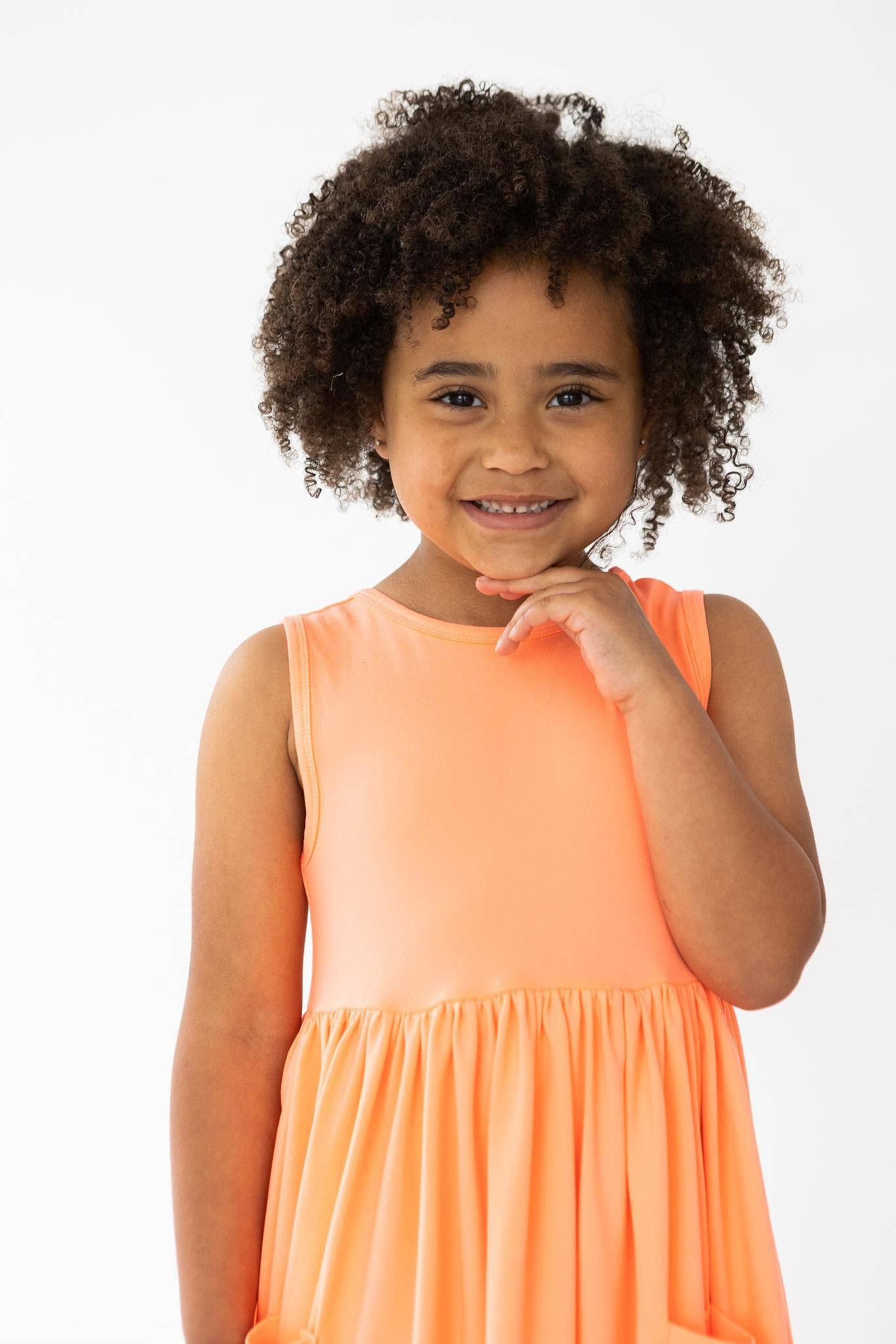 Neon Coral Tank Dress