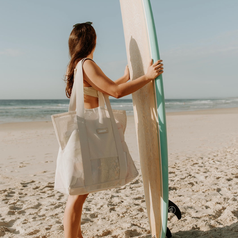Mini Mesh Beach Bag – Sand