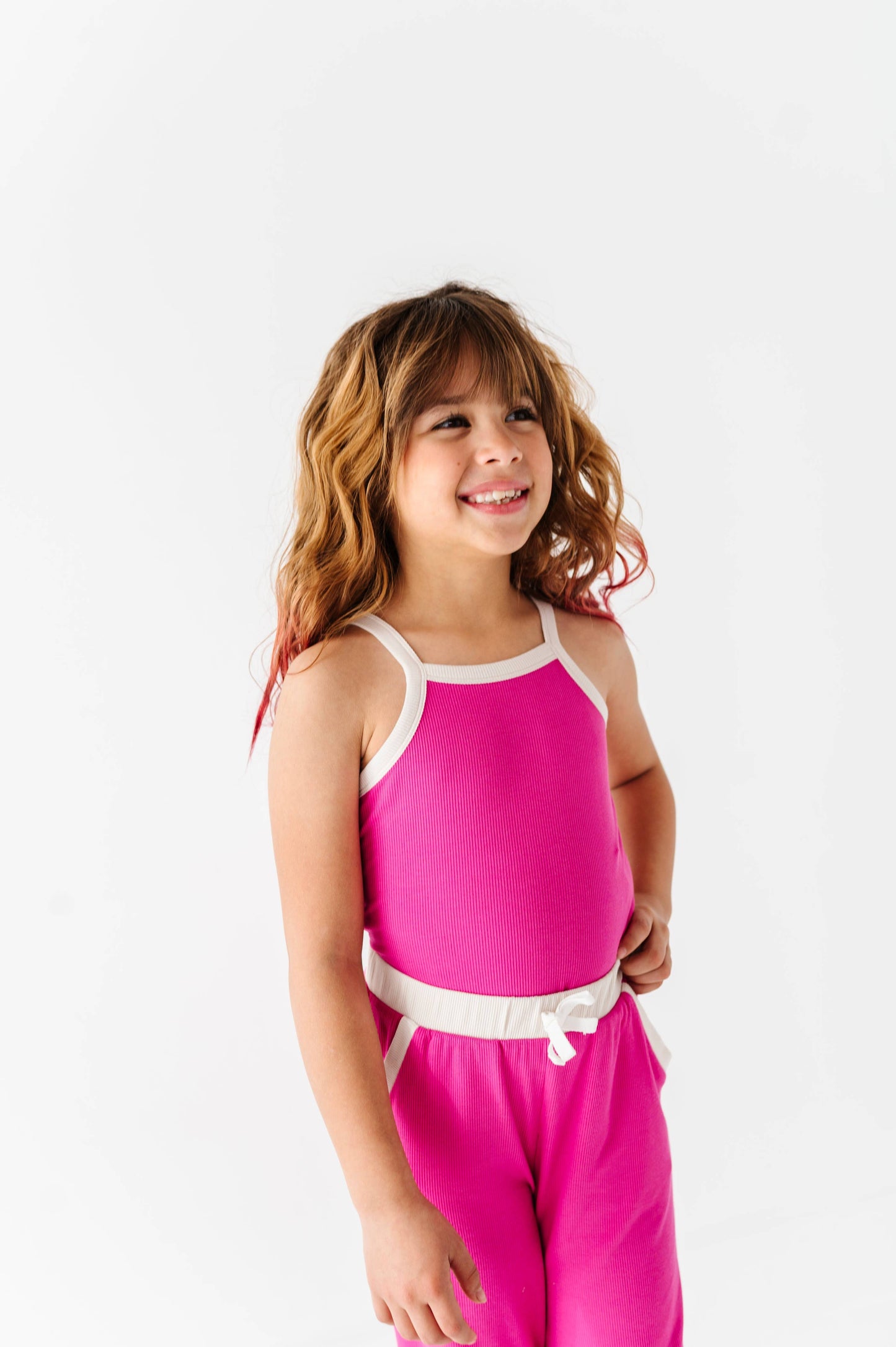 Ribbed Tank Set- Pink