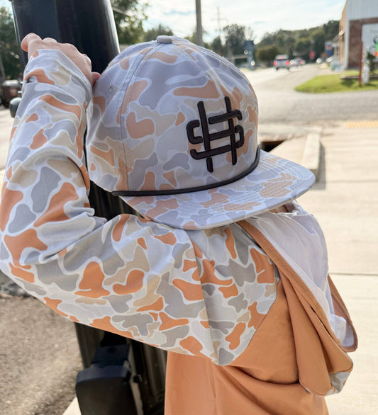Peach & Grey Snapback: Youth/Adult