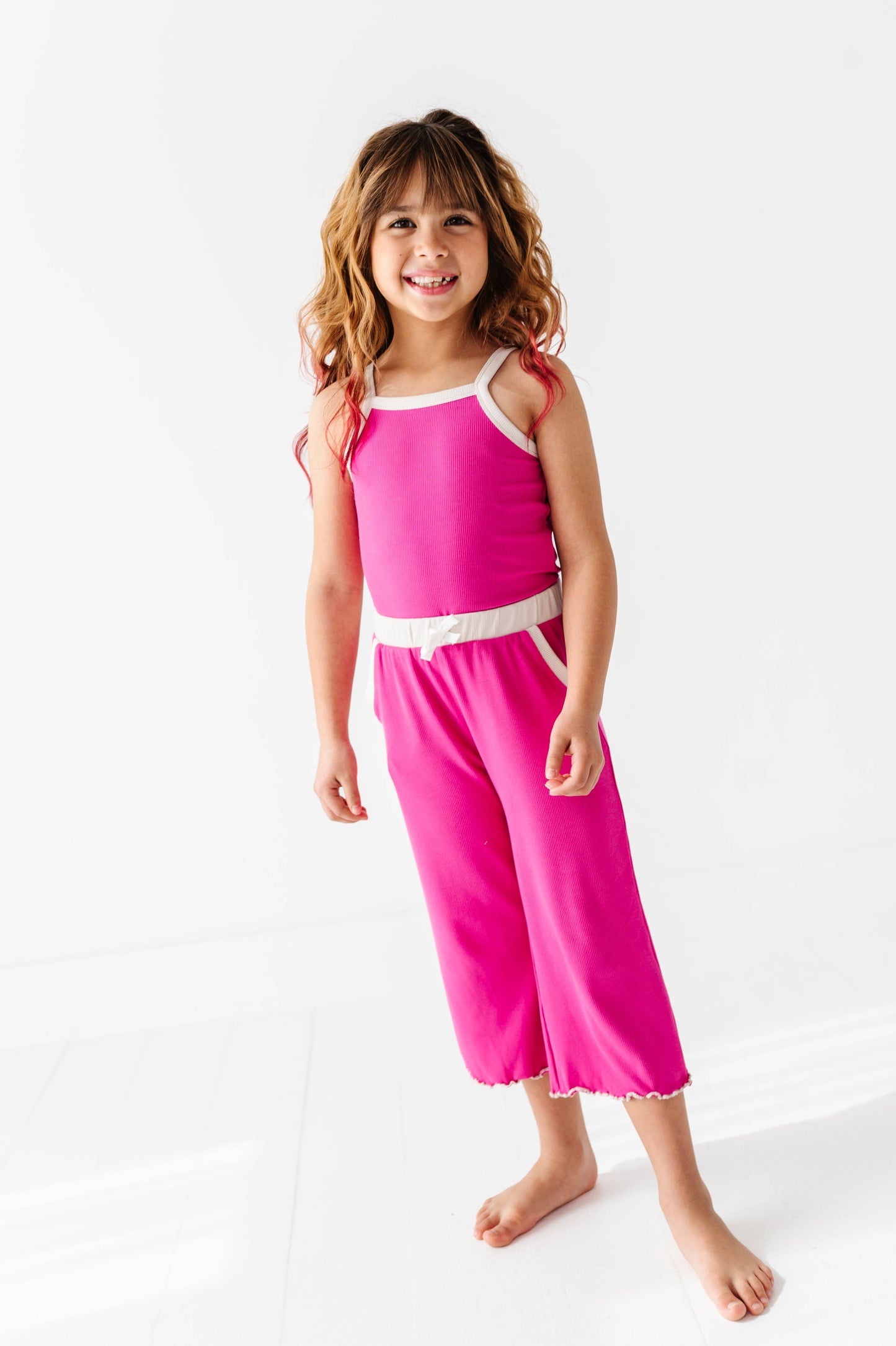 Ribbed Tank Set- Pink