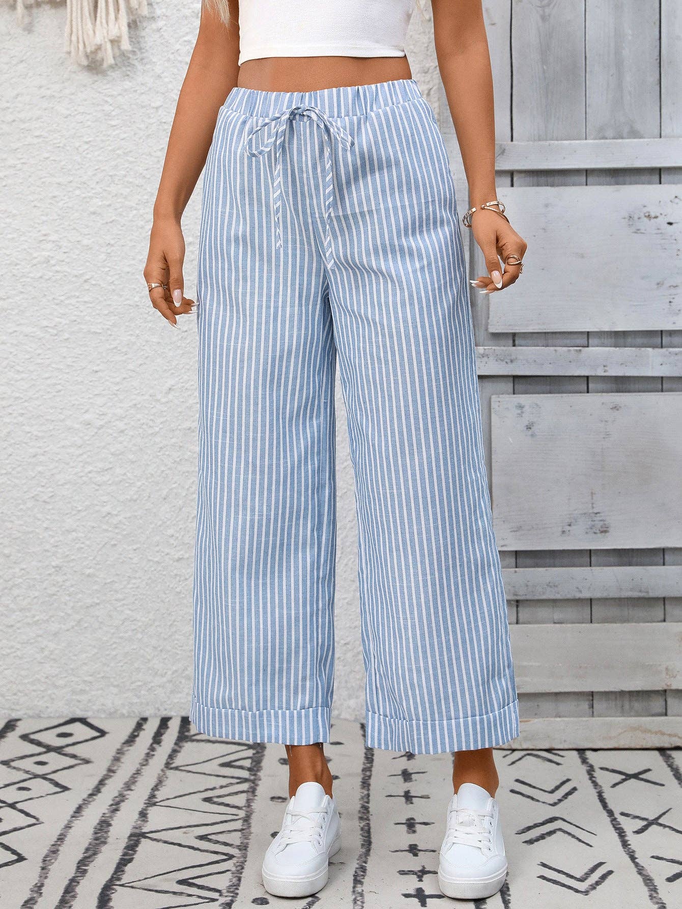 Striped High Waist Pant