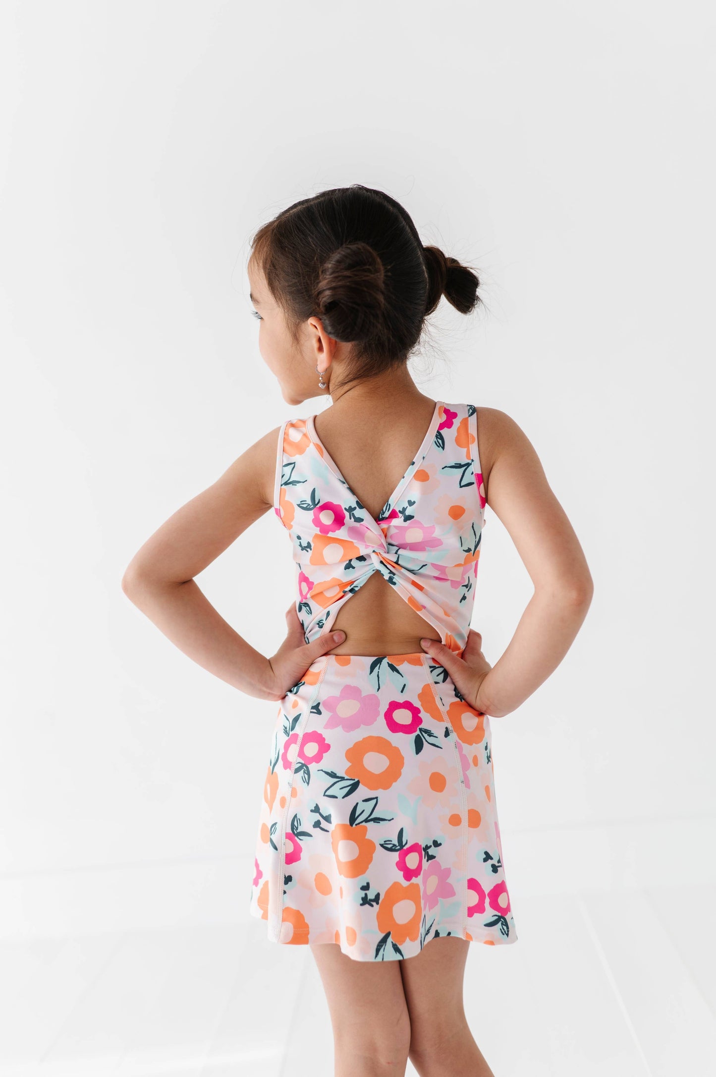 Floral twisty back dress