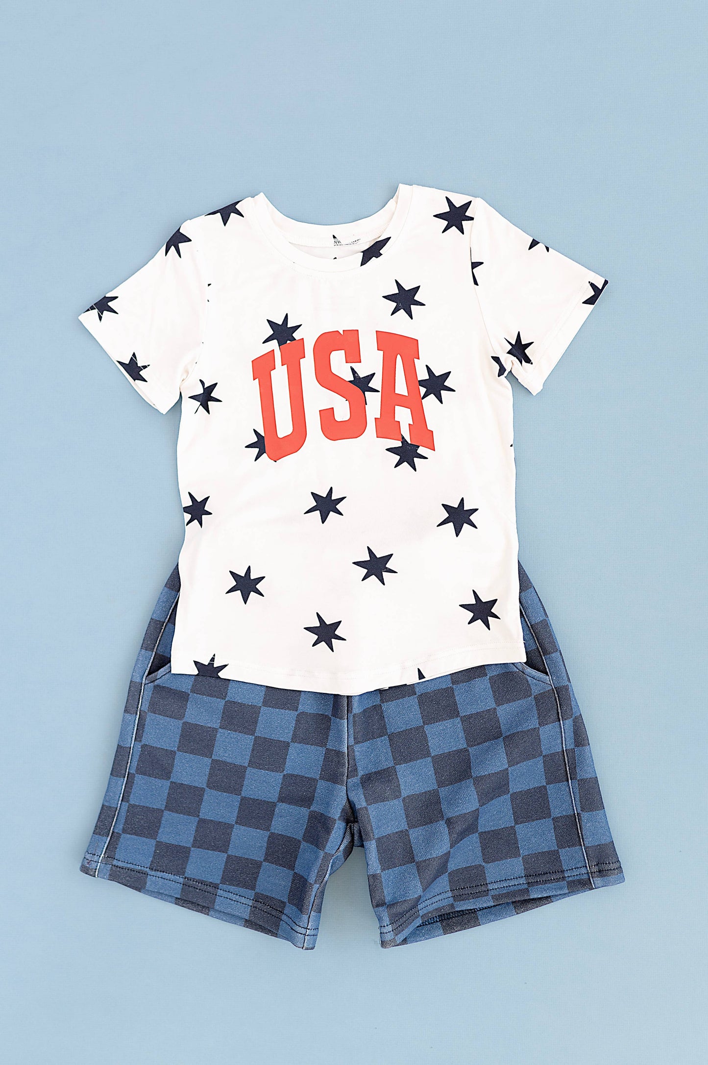Navy star USA tee