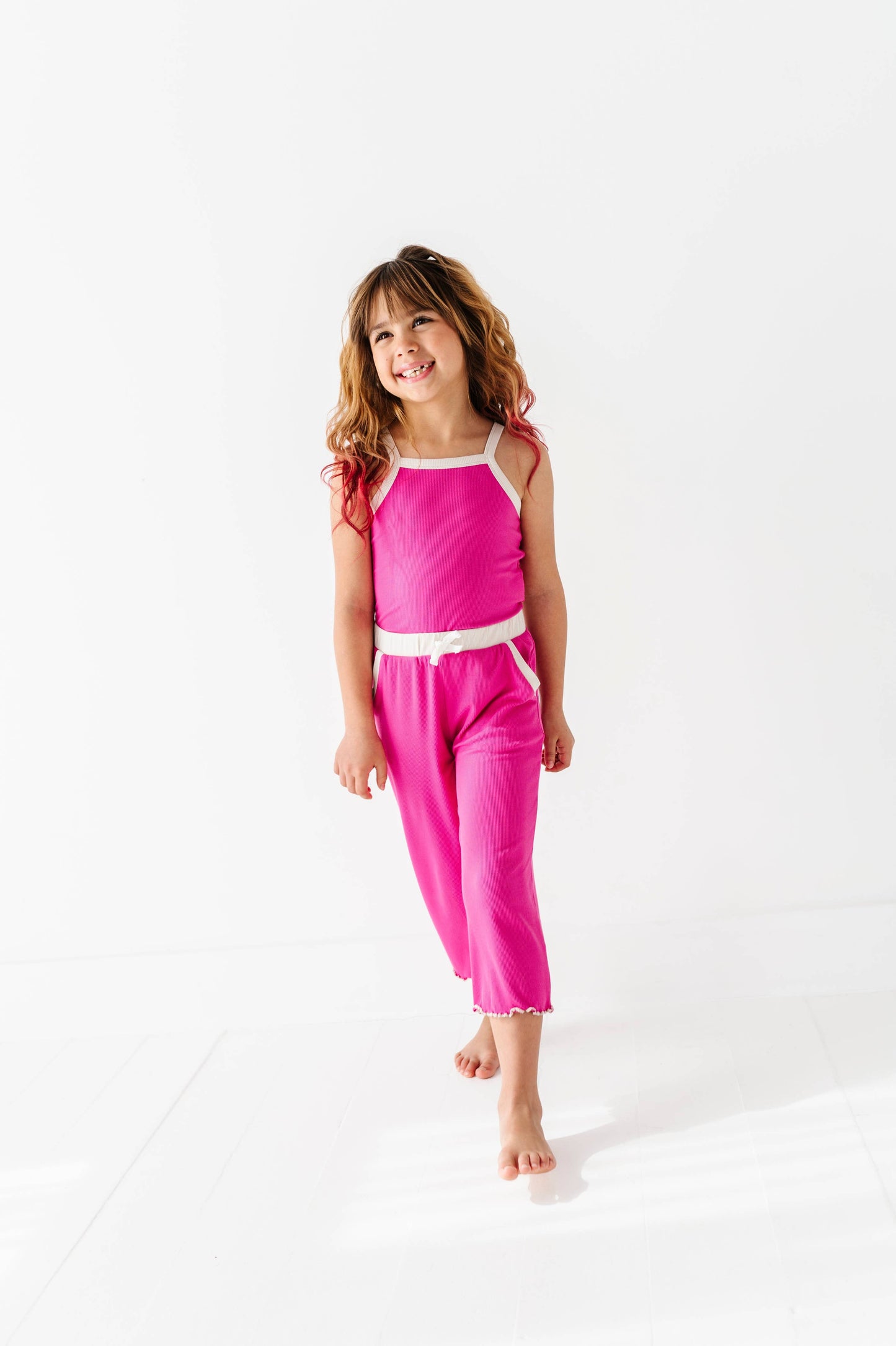 Ribbed Tank Set- Pink