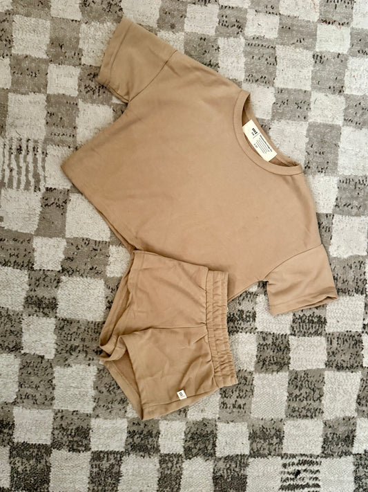 2 piece set- tan
