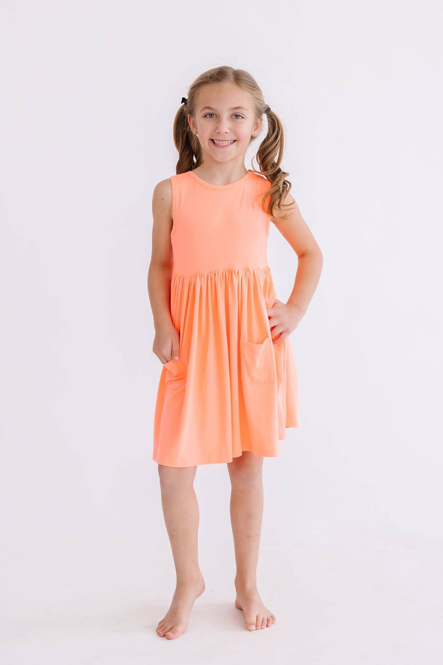 Neon Coral Tank Dress