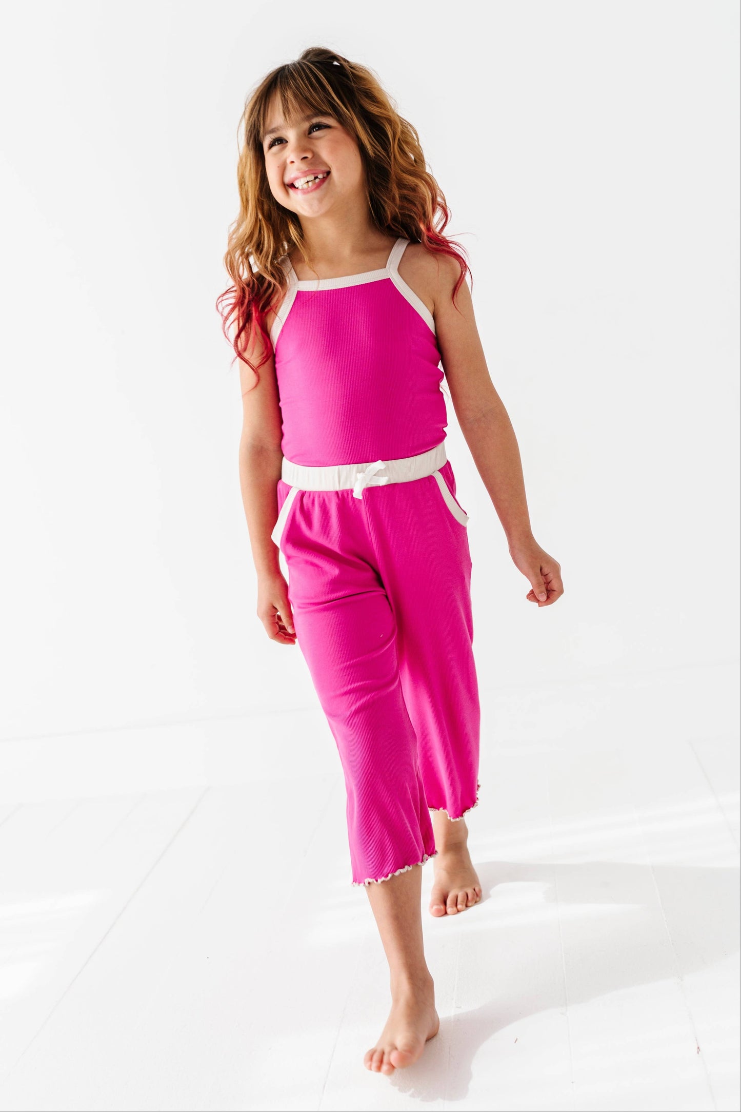 Ribbed Tank Set- Pink