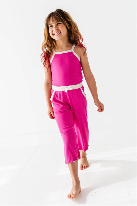 Ribbed Tank Set- Pink