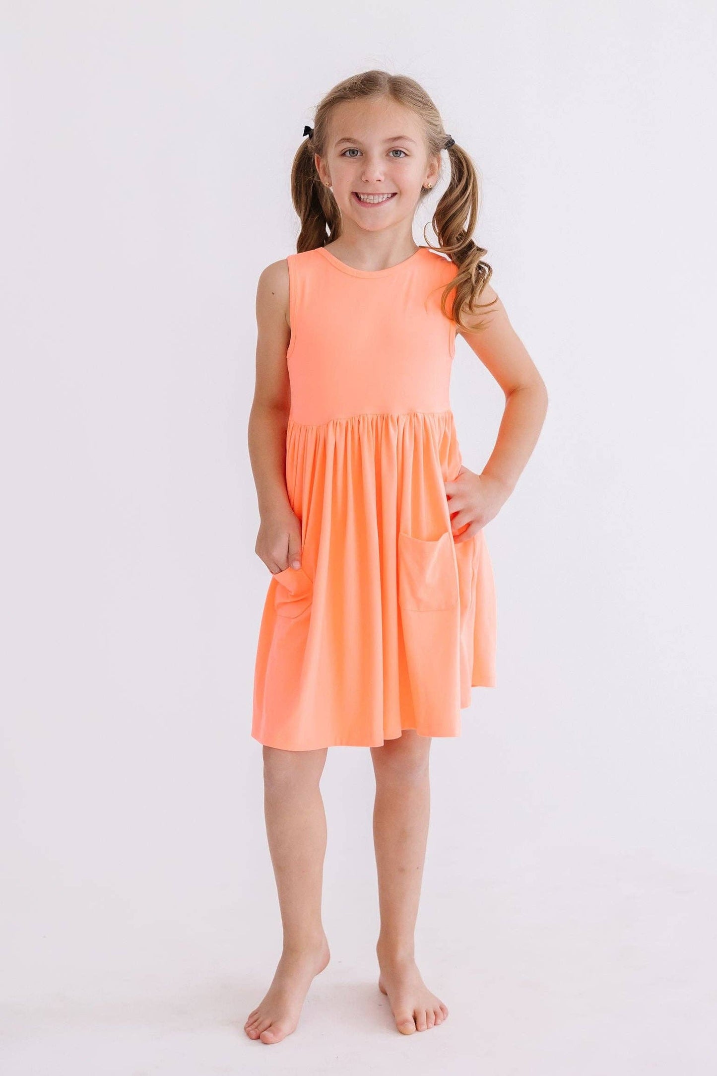 Neon Coral Tank Dress