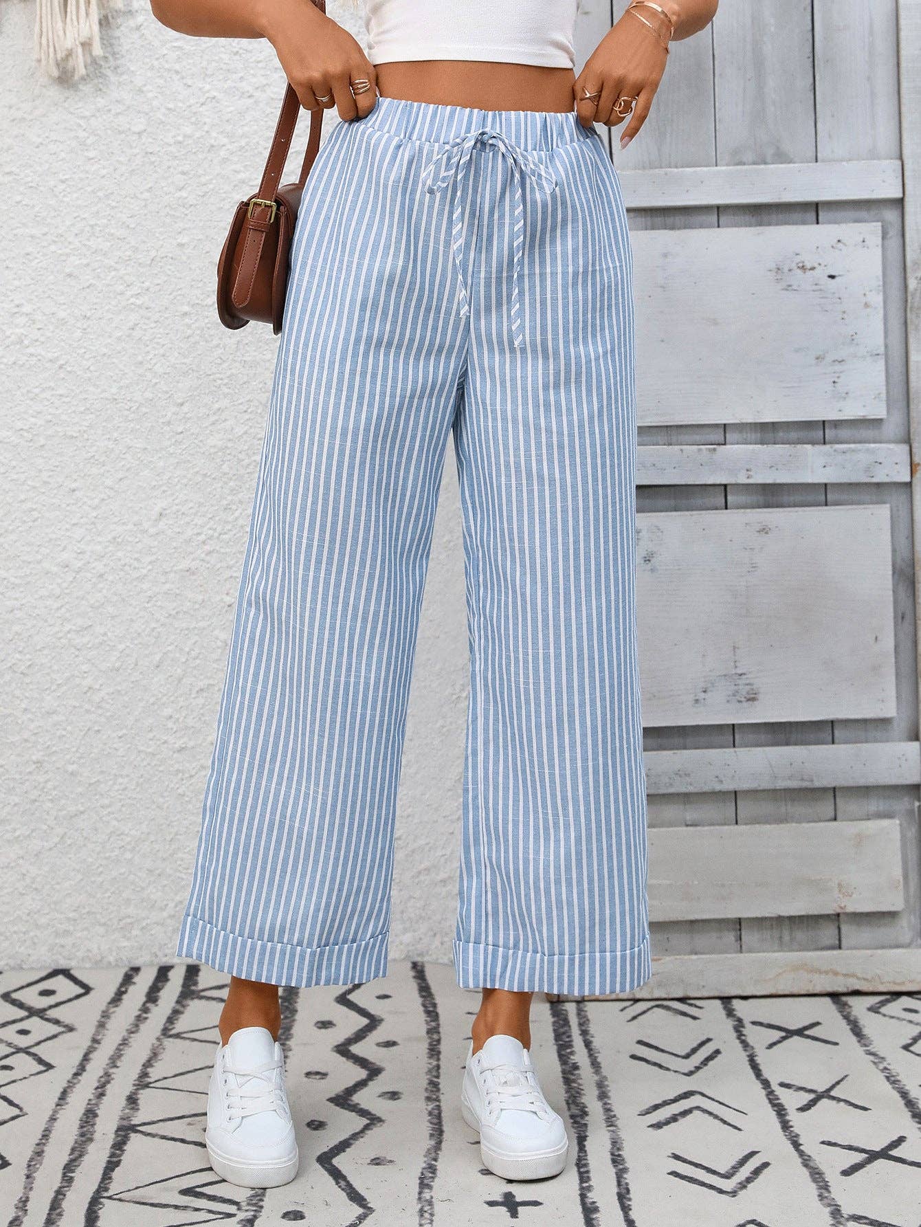 Striped High Waist Pant