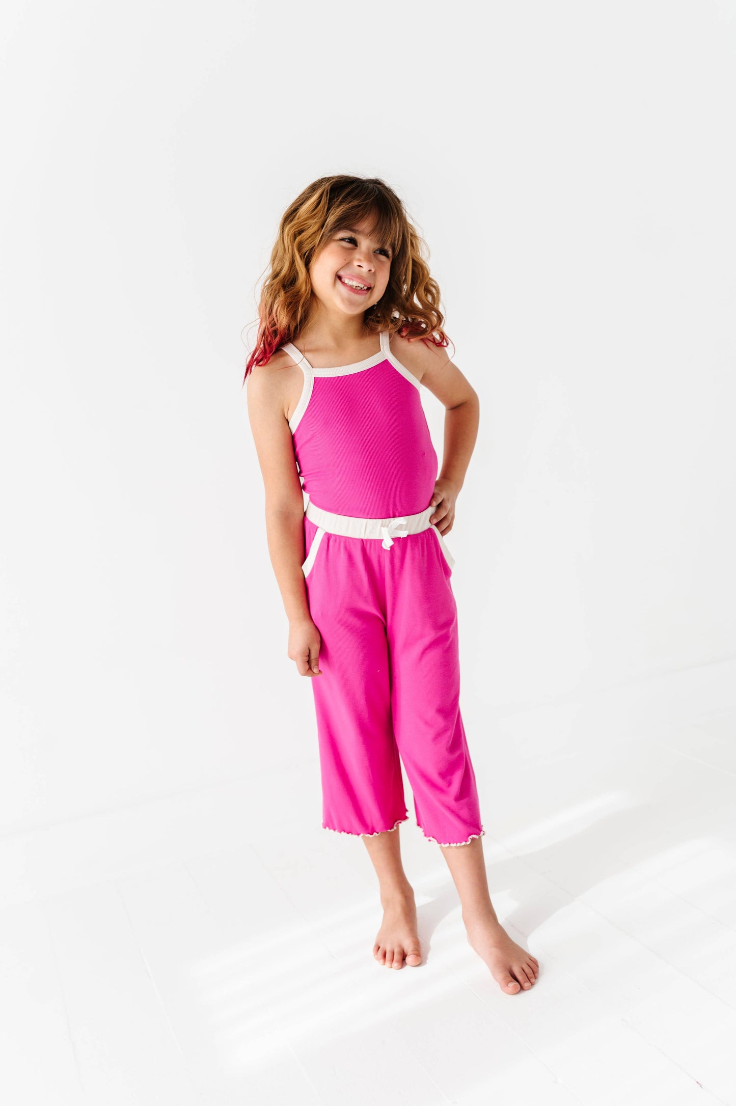 Ribbed Tank Set- Pink
