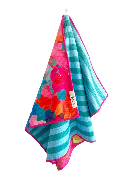 Reversible Floral Hand Towel