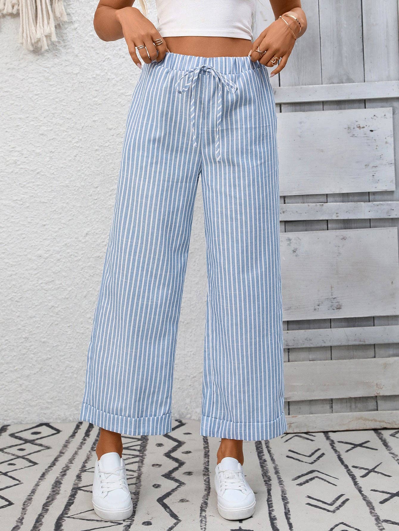 Striped High Waist Pant