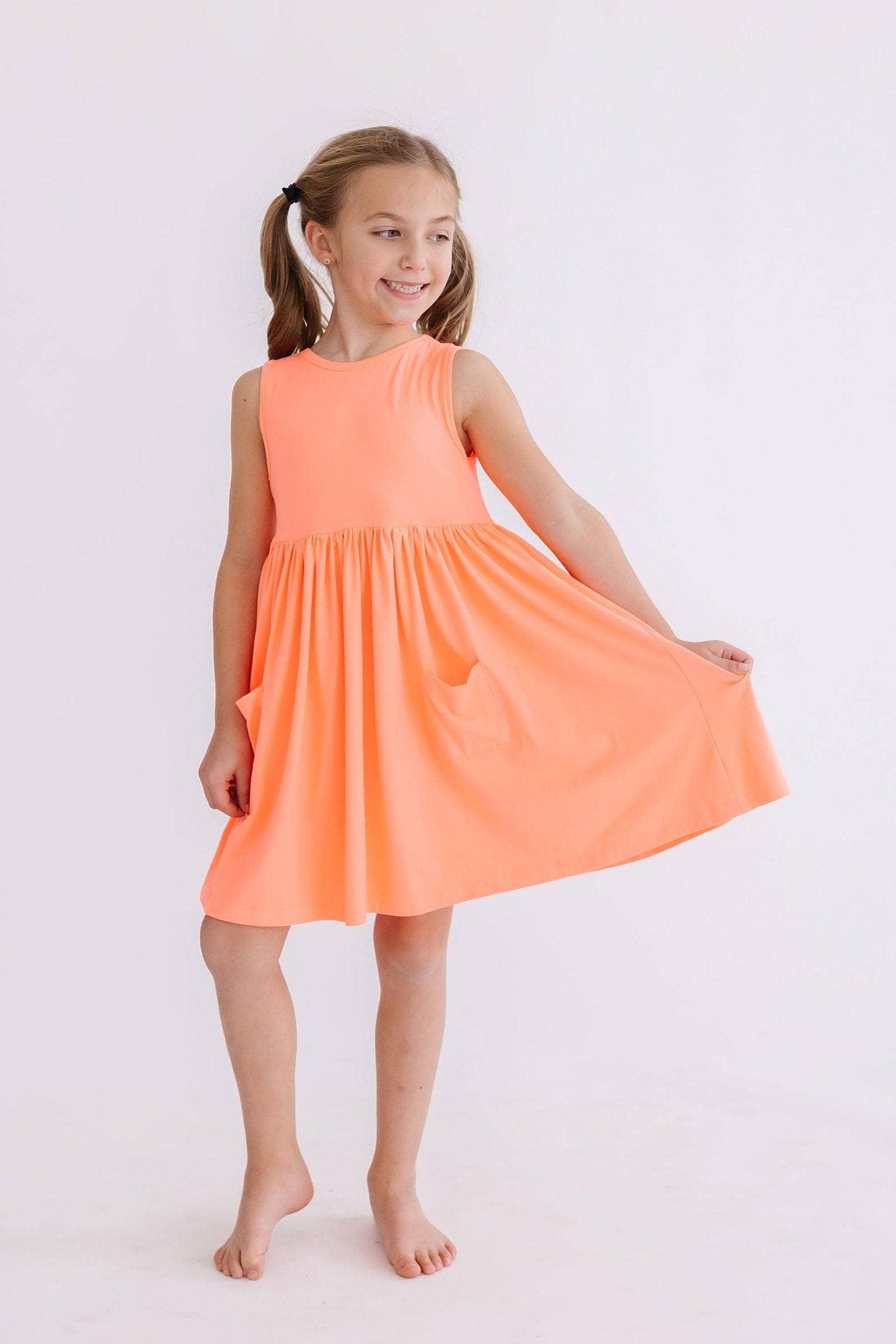 Neon Coral Tank Dress