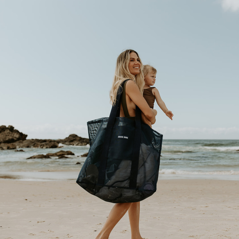 Mesh Beach Bag - Deep Sea