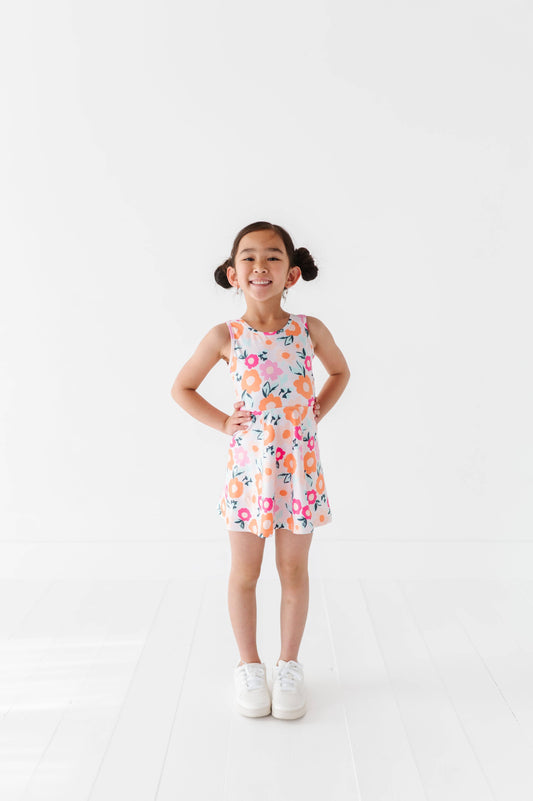 Floral twisty back dress