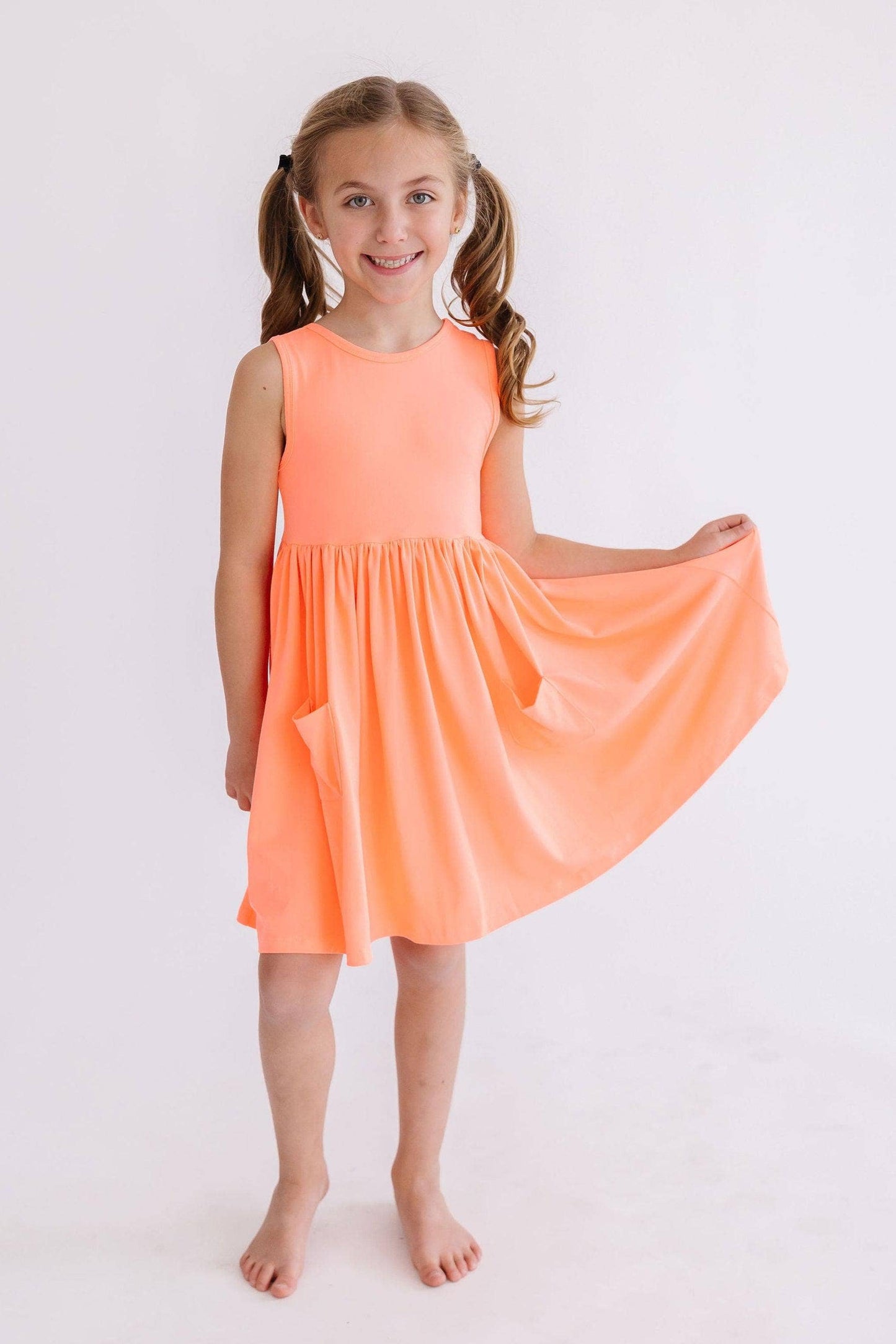 Neon Coral Tank Dress